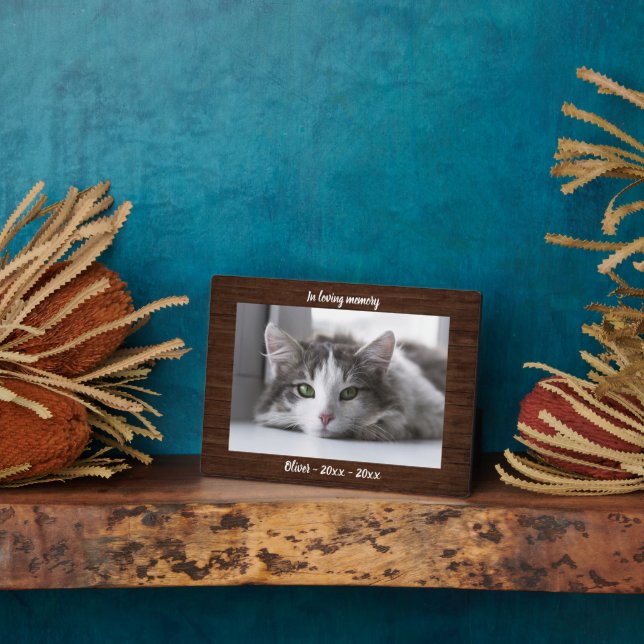 Rustikales Foto zur Holzkatzenkatze Fotoplatte (Seite)