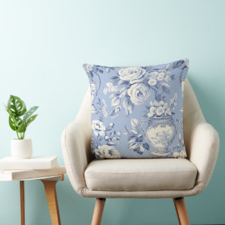 Rustikales Französisches Blauer Elegante Kissen