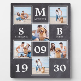 Rustikales, frisch verheiratetes Personalisiertes  Fotoplatte