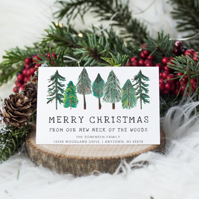 Rustikales fröhliches Weihnachts-Foto Ankündigung (Von Creator hochgeladen)