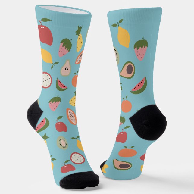 rustikales Fruchtmuster Socken (Gewinkelt)