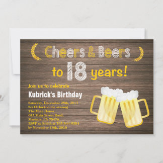 Rustikales Gebet und Bier 18. Geburtstag Einladung