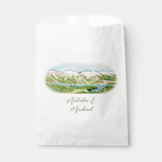 Rustikales Gebirgswasser Hochzeitsgeschenk-Tasche Geschenktütchen