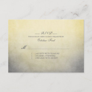 Rustikales Gelb und Bohemisches Hochzeitsszenario RSVP Karte