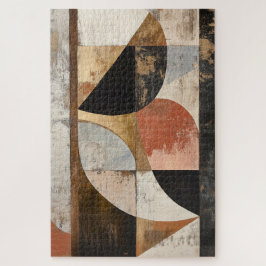 Rustikales geometrisches Muster mit goldenem Patin