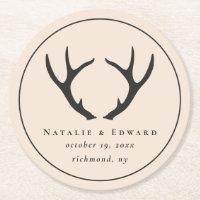 Rustikales Geweih Save the Date