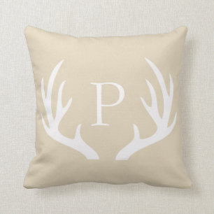 Rustikales Geweihpersonalisiertes Throw-Kissen Kissen