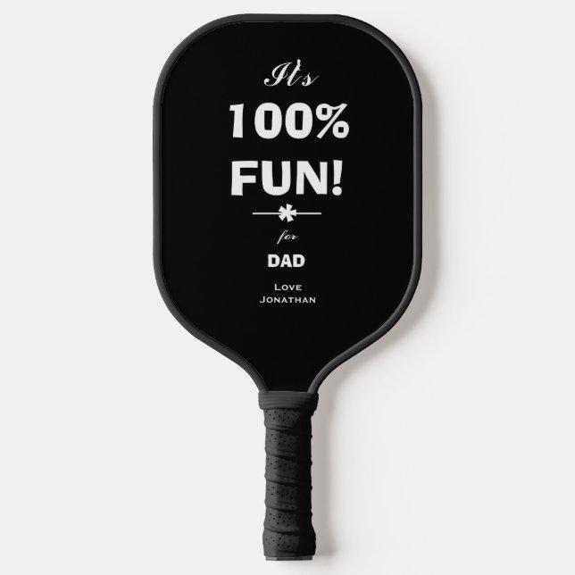 Rustikales GIFT für VATER Moderner Name Klassische Pickleball Schläger (Vorderseite)