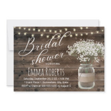 Rustikales Gipskraut Floral Jar Barn Brautparty