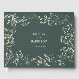 Rustikales Gipskraut Grüne Hochzeit Gästebuch