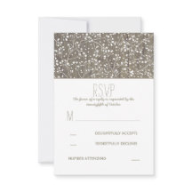 Rustikales Gipskraut Hochzeit RSVP-Karte
