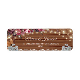 Rustikales Gipskraut Hochzeit Rücksendeadresse