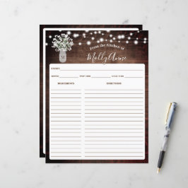 Rustikales Gipskraut Jar Lights Rezept Blatt