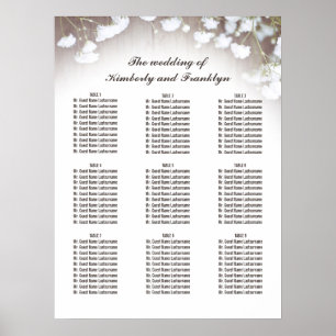 Rustikales Gipskraut Land Hochzeitsszenario Poster