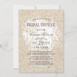 Rustikales Gipskraut Mason Jar Brautparty Einladung