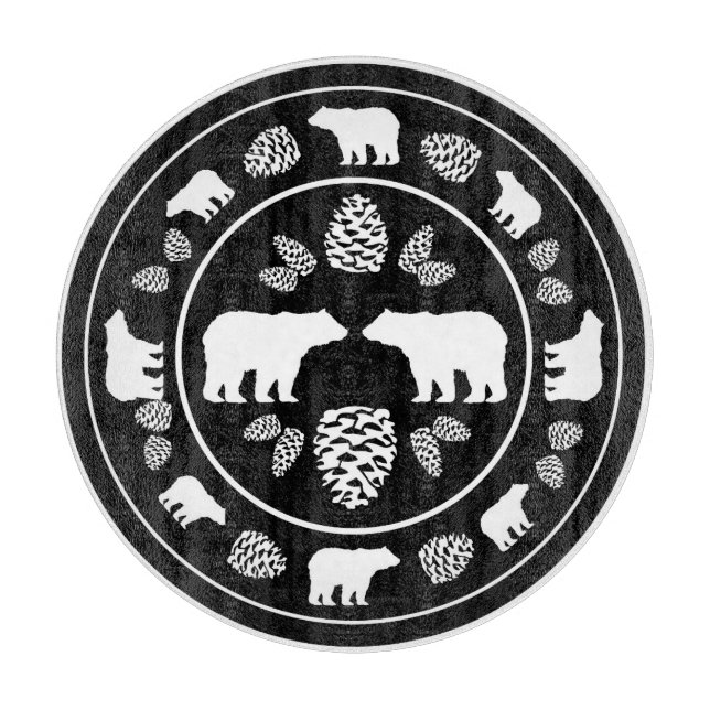 Rustikales Glasspanbrett Schneidebrett (Vorderseite)