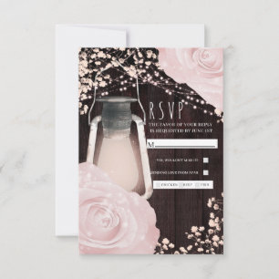 Rustikales glattes Laternenbaby Roses Wedding RSVP