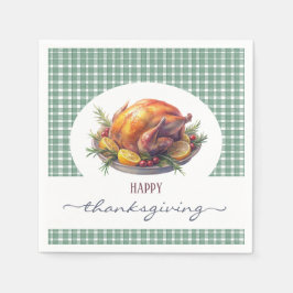 Rustikales glückliches Erntedankfest Serviette