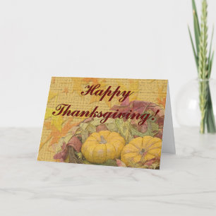 Rustikales Glückwunsch Thanksgiving-Herbstlaube Go Feiertagskarte