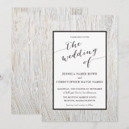 Rustikales Goldholz Einladung