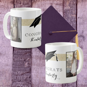 Rustikales Graduate Glückwunsch Abschluss 2 Foto Kaffeetasse