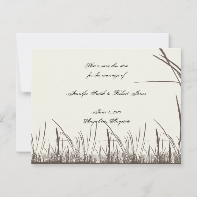 Rustikales Grasland Einladung (Vorderseite)