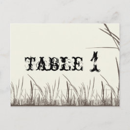 Rustikales Grasland Tischnummer