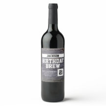 Rustikales Grau 21. Brew Happy Birthday Beer Bottl