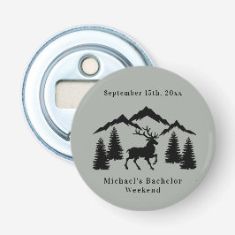 Rustikales graues Buck Jagen Bachelor Weekend Flaschenöffner