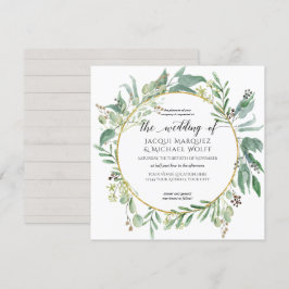 Rustikales graues Holz Eukalyptus Foliage Wasserfa Einladung