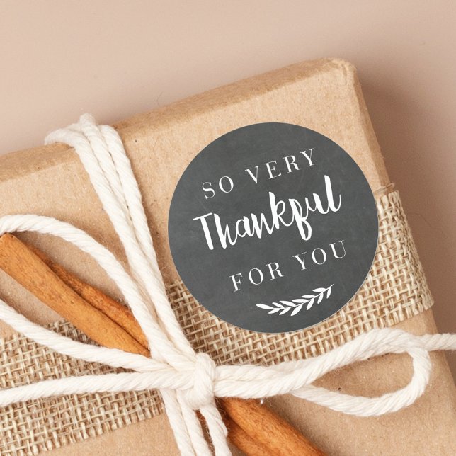 Rustikales Grauherbst-Erntedank-Geschenk Runder Aufkleber (Von Creator hochgeladen)