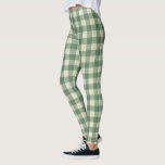 Rustikales Green Gingham Moderne Weihnachten Leggings<br><div class="desc">Rustikale Weihnachtslieder-Leggings mit Vintagem Gingham-Muster.</div>