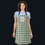 Rustikales Green Gingham Moderne Weihnachten Schürze<br><div class="desc">Rustikale Weihnachtsfeiertage mit elegantem Design und einem Vintagen Gingham-Muster.</div>
