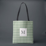 Rustikales Green Gingham Moderne Weihnachten Tasche<br><div class="desc">Rustikale Weihnachtsstüte mit elegantem Design und einem Vintagen Gingham-Muster.</div>