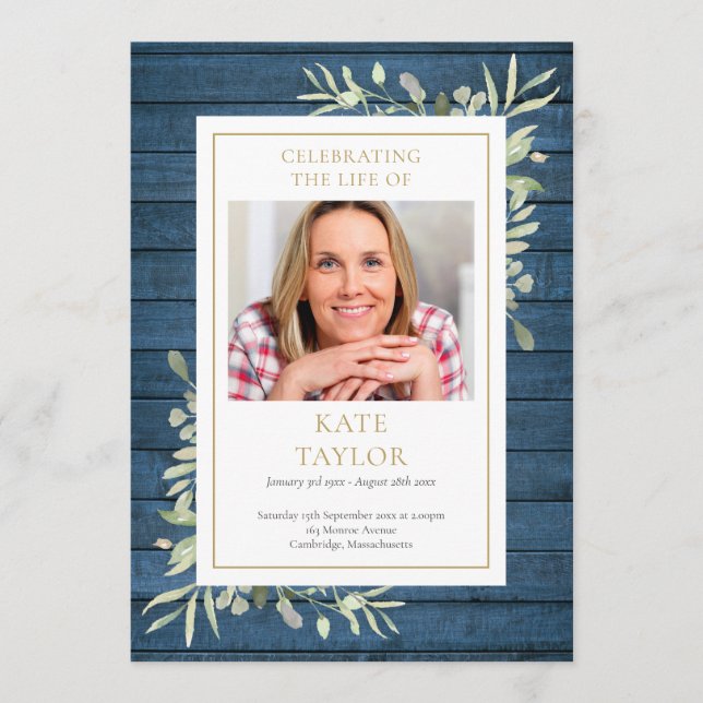 Rustikales Grünbeerdigungsprogramm Programm (Vorderseite)