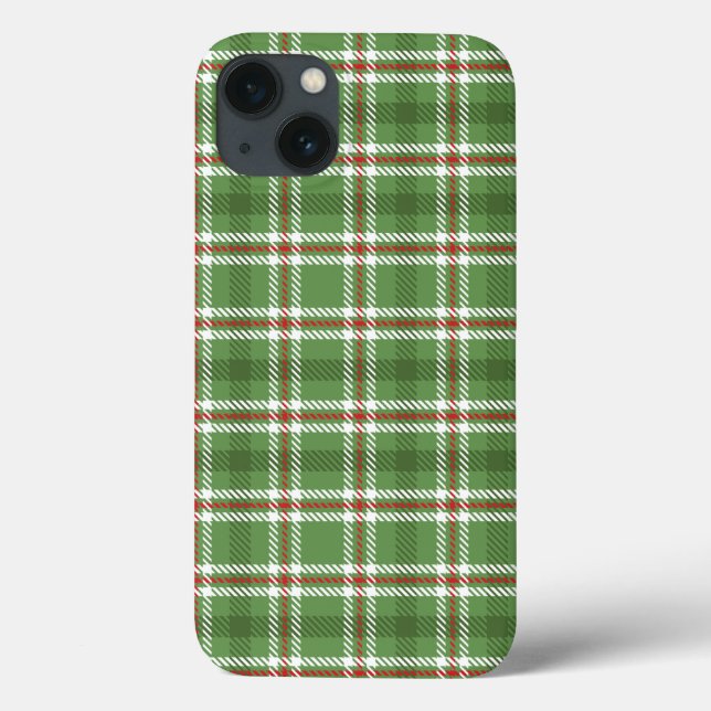 Rustikales Grünes Bauernhaus Kariert Case-Mate iPhone Hülle (Rückseite)