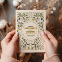 Rustikales Grünholz Fern Baby Dusche