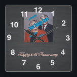 Rustikales Halbpension Jahrestag Quadratische Wanduhr<br><div class="desc">Unvoreingenommen und viereckig,  wie das Sprichwort geht.
Halten Sie Ihr Shirt.
Sie versuchten sehr schwer,  wie ein Knüppel zu trinken.
Alles bis auf das Skulpturenbecken ging in dieses Design.
Sie war so entspannt wie eine sehr leere rutabaga.</div>