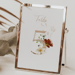 Rustikales handgeschriebenes Skript 5 Wedding Tischnummer<br><div class="desc">Ein elegantes 5-Blumendesign für alle Jahreszeiten in verschiedenen Farbtönen von Creme,  Grün und Bordeaux mit handgeschriebenem Kalligrafieschreiben macht Ihren Hochzeitstisch zu einem besonderen Erlebnis. Ideal für Hochzeitsessen nach Partys,  Brautpartys und vielem mehr.</div>