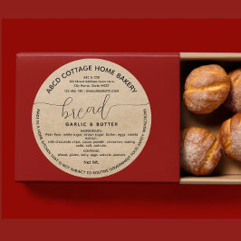 Rustikales hausgemachtes Brot Etikett Hütte Runder Aufkleber