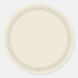 Rustikales, hausgemachtes einfaches antikes Weiß Runder Aufkleber