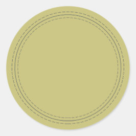 Rustikales, hausgemachtes einfaches Olivengrün sch Runder Aufkleber