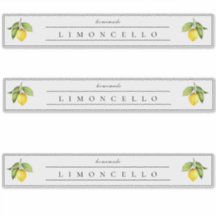 Rustikales, hausgemachtes Limoncello-Display-Label