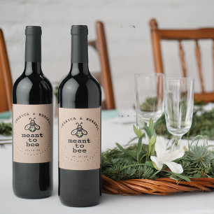 Rustikales Heiratsmittel Weinetikett