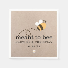 Rustikales Heiratspapier Serviette