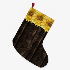 Rustikales, hellgelbes Gelbblüten Großer Weihnachtsstrumpf