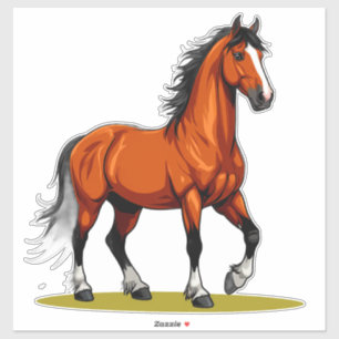 🐎 Rustikales Hengst-Kunstwerk für Pferdeliebhaber Aufkleber