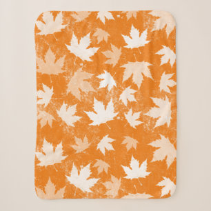 Rustikales Herbst-Herbstlaub-Muster Sherpadecke