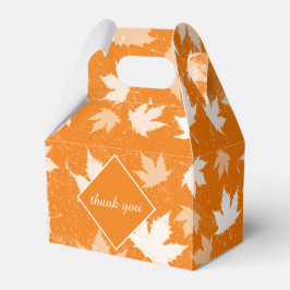 Rustikales Herbst-Herbstlaub-Muster Vielen Dank Geschenkschachtel
