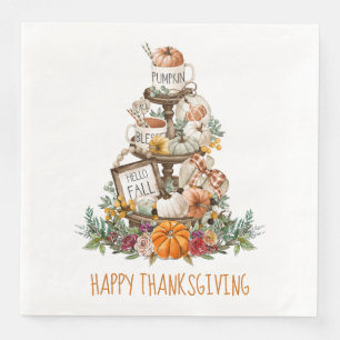 Rustikales Herbstkürbis zum Erntedankfest Serviette